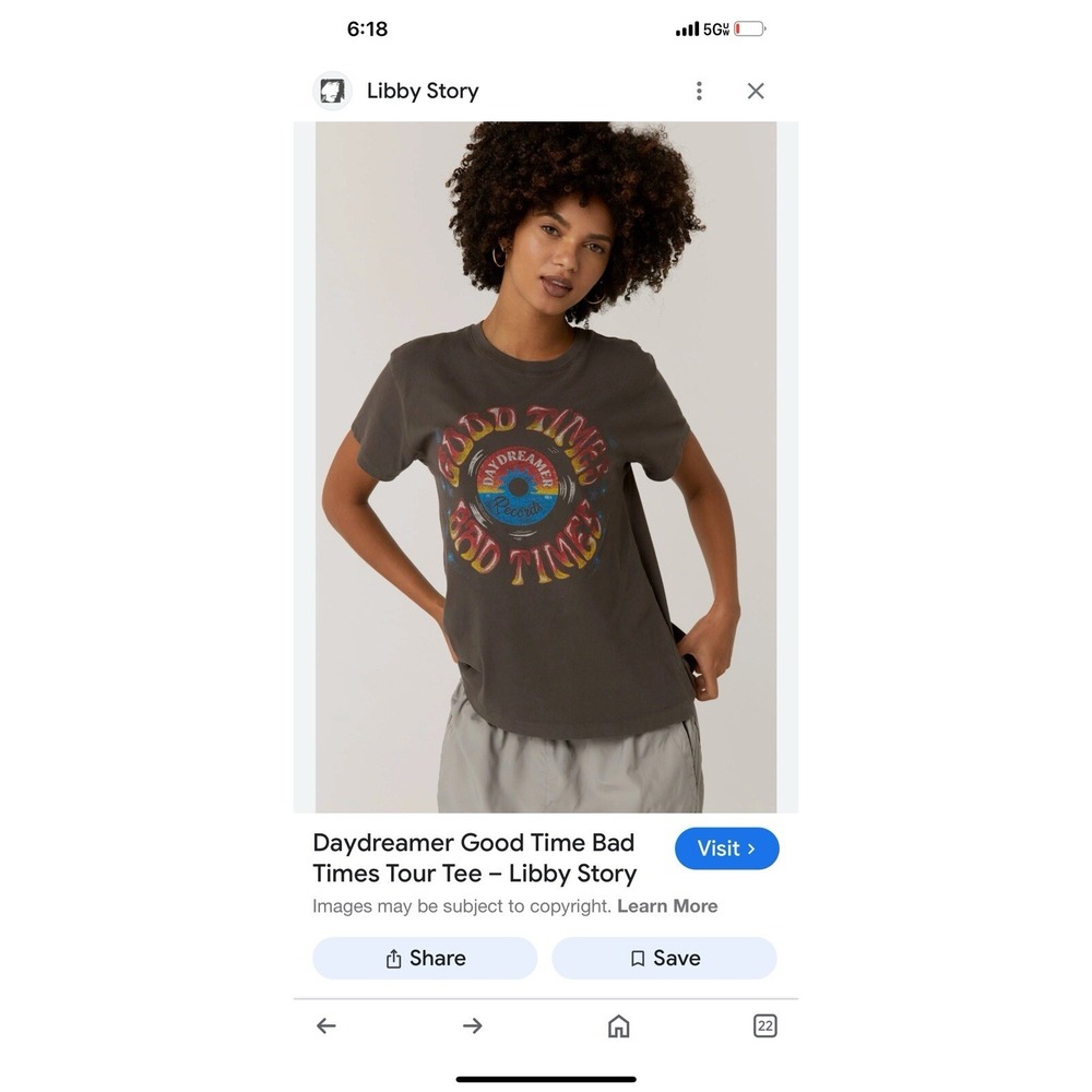 Daydreamer Good Times Bad Times Records T-Shirt Women's Size M Faded LA H05
